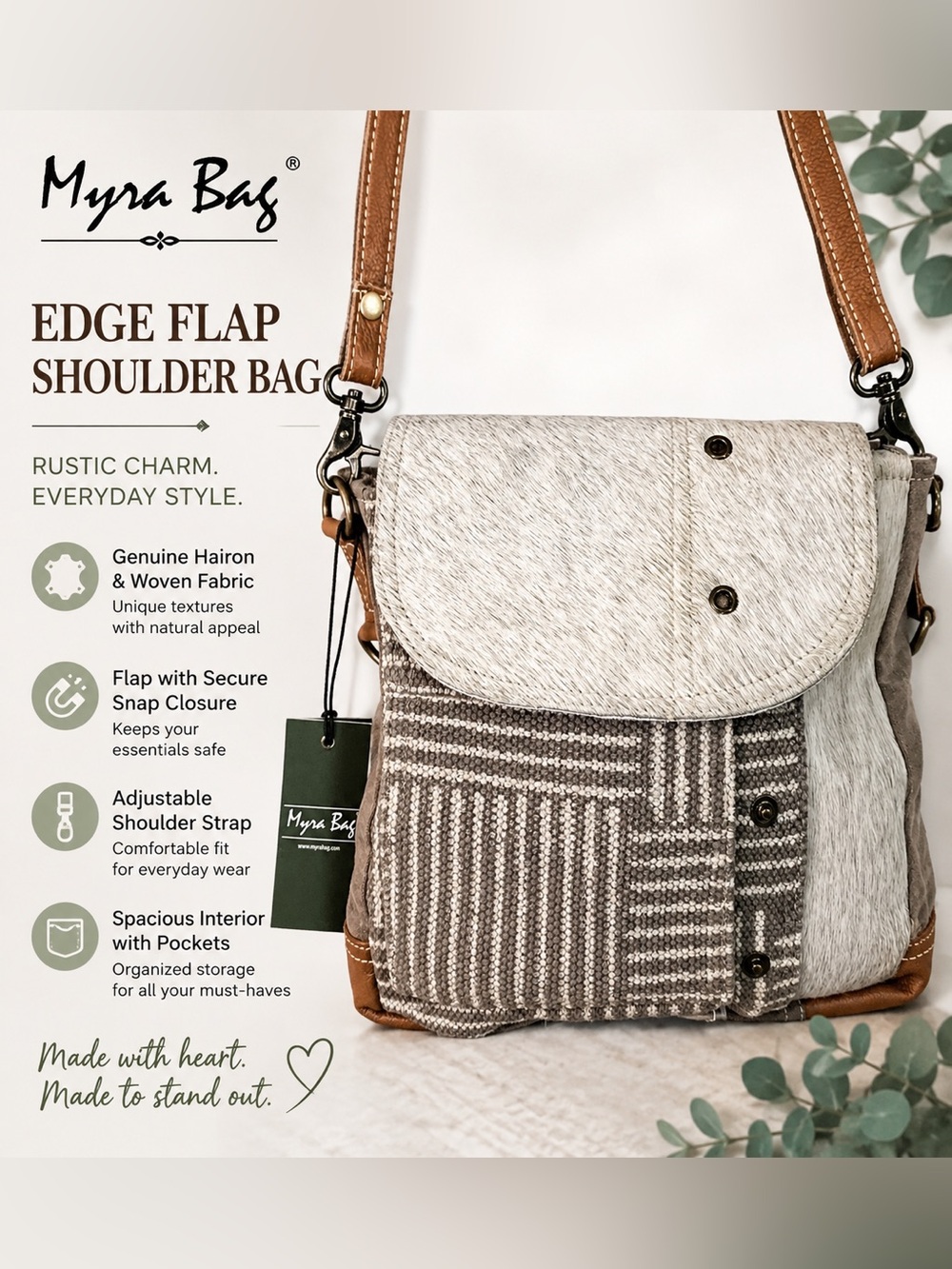 Myra Women’s Bag EDGE FLAP SHOULDER BAG